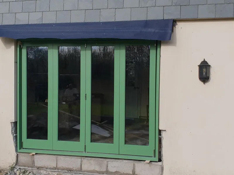 Hardwood 4 leaf bi-folding doors